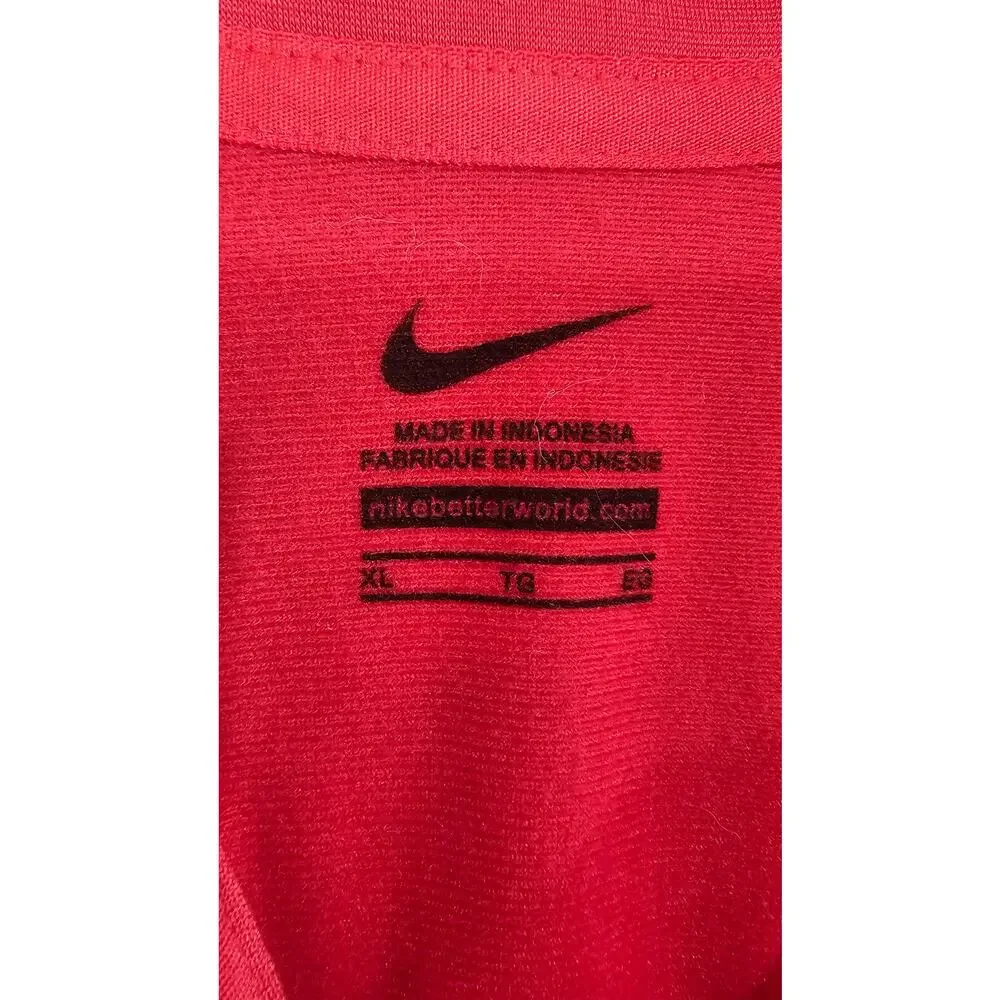 Nike Team Overtime Jacket Red Full-Zip Track Training Sports Jacket. Mens Sz XL